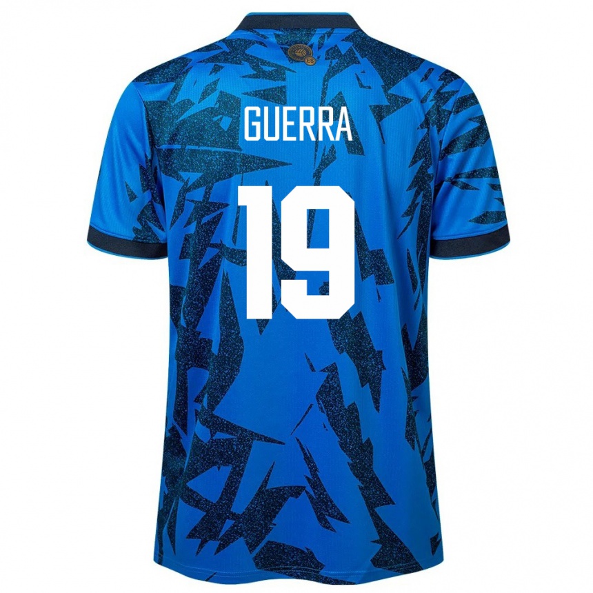 Niño Fútbol Camiseta El Salvador Steven Guerra #19 Azul 1ª Equipación 24-26