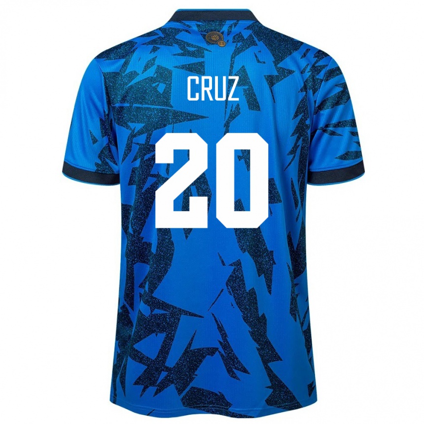 Niño Fútbol Camiseta El Salvador Jorge Cruz #20 Azul 1ª Equipación 24-26