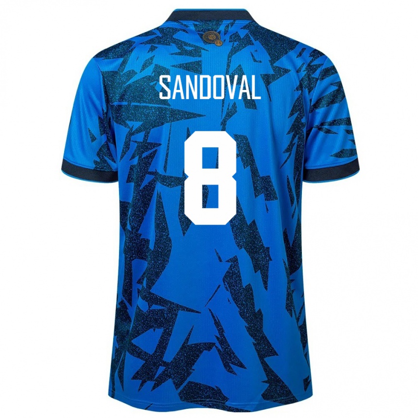 Niño Fútbol Camiseta El Salvador Emerson Sandoval #8 Azul 1ª Equipación 24-26