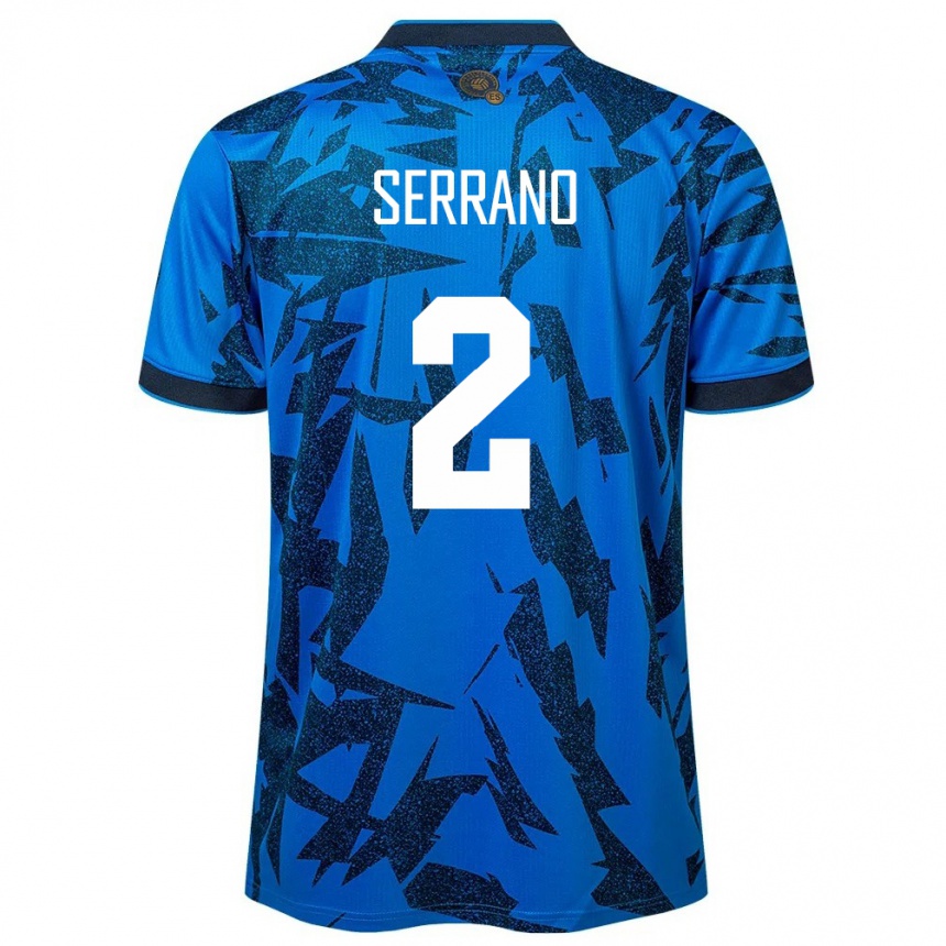 Niño Fútbol Camiseta El Salvador Alejandro Serrano #2 Azul 1ª Equipación 24-26