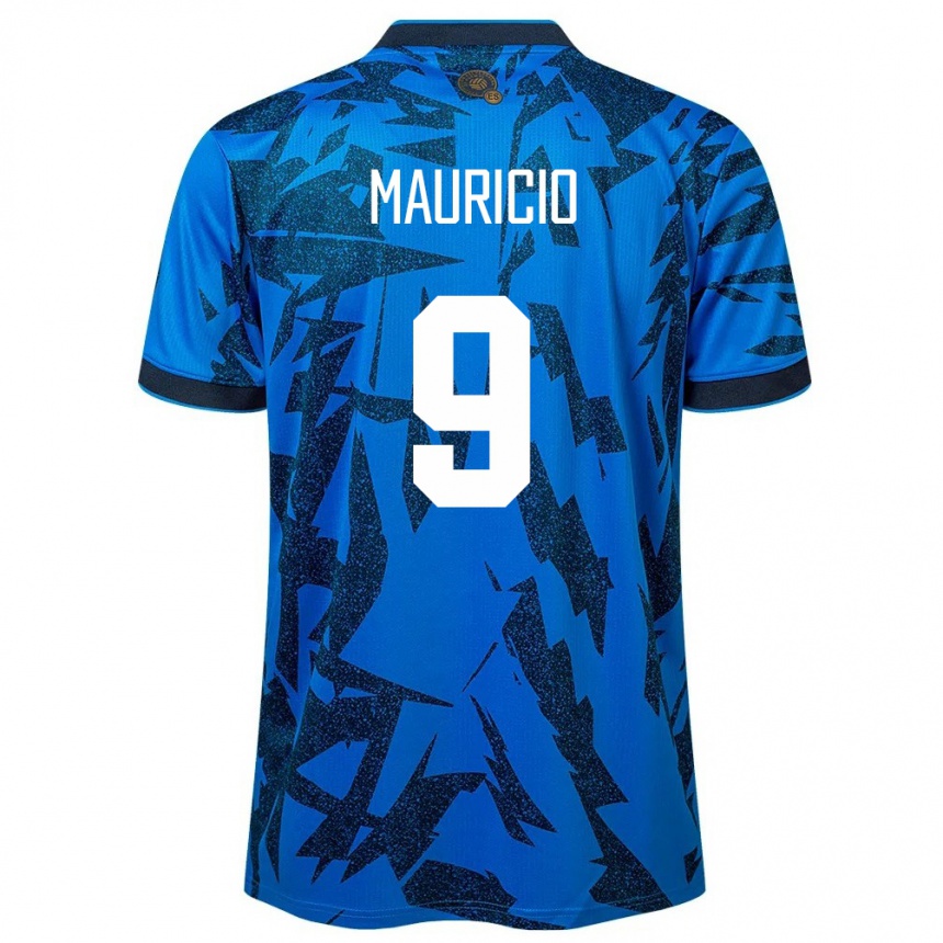 Niño Fútbol Camiseta El Salvador Emerson Mauricio #9 Azul 1ª Equipación 24-26