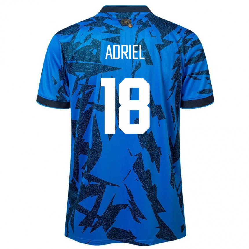 Niño Fútbol Camiseta El Salvador Adriel Martínez #18 Azul 1ª Equipación 24-26