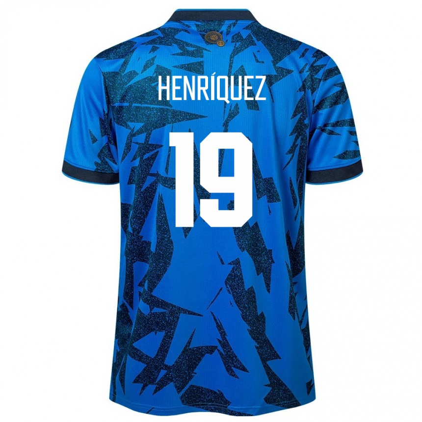 Niño Fútbol Camiseta El Salvador Alejandro Henríquez #19 Azul 1ª Equipación 24-26