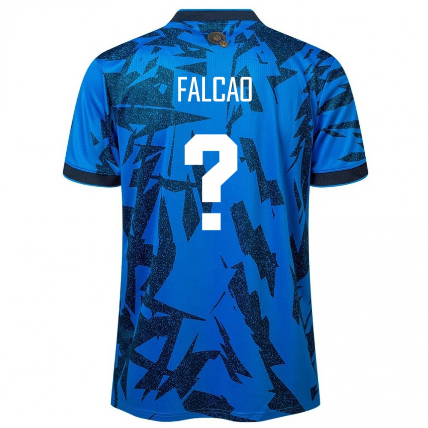 Niño Fútbol Camiseta El Salvador Kiano Falcao #0 Azul 1ª Equipación 24-26