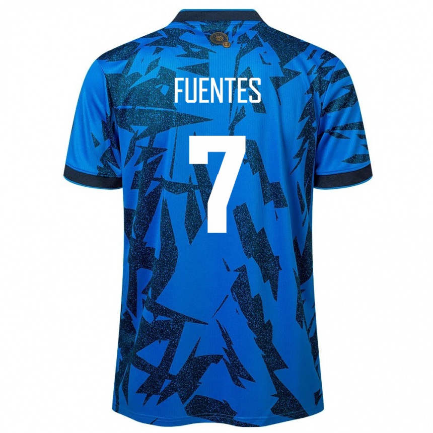 Niño Fútbol Camiseta El Salvador Danielle Fuentes #7 Azul 1ª Equipación 24-26