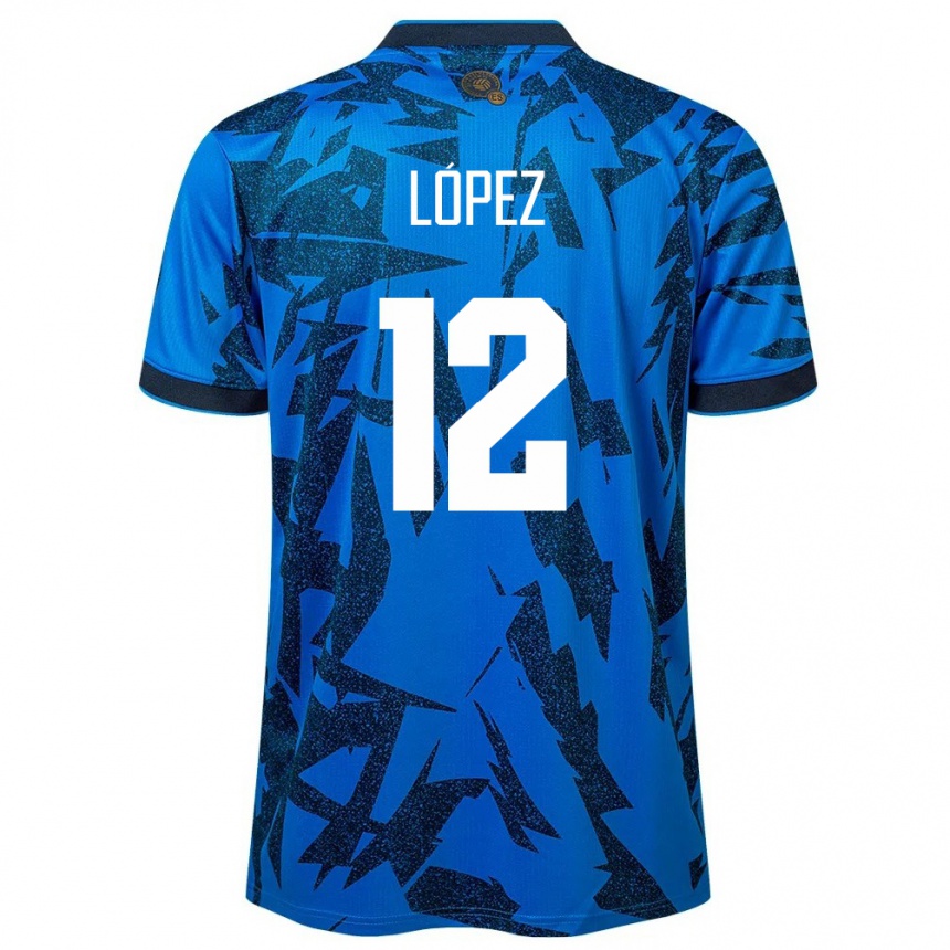 Niño Fútbol Camiseta El Salvador Abigaíl López #12 Azul 1ª Equipación 24-26