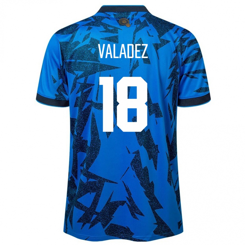 Niño Fútbol Camiseta El Salvador Samantha Valadez #18 Azul 1ª Equipación 24-26