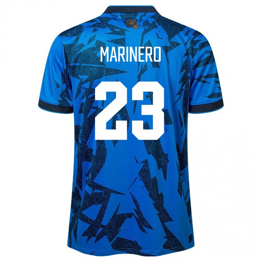 Niño Fútbol Camiseta El Salvador Amber Marinero #23 Azul 1ª Equipación 24-26