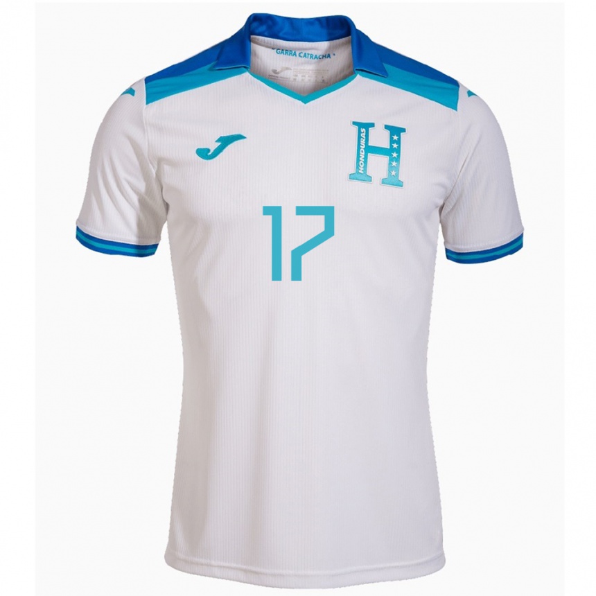 Niño Fútbol Camiseta Honduras Axel Maldonado #17 Blanco 1ª Equipación 24-26