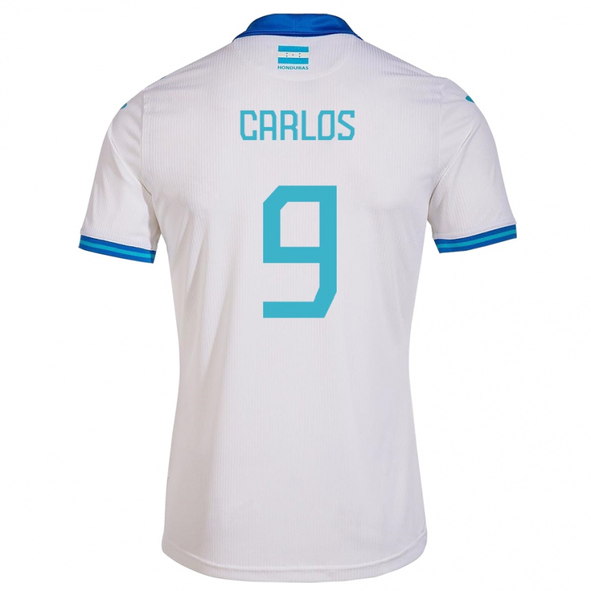 Niño Fútbol Camiseta Honduras Carlos Mejía #9 Blanco 1ª Equipación 24-26