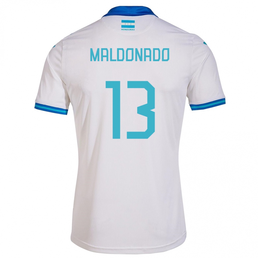 Niño Fútbol Camiseta Honduras Edwin Maldonado #13 Blanco 1ª Equipación 24-26