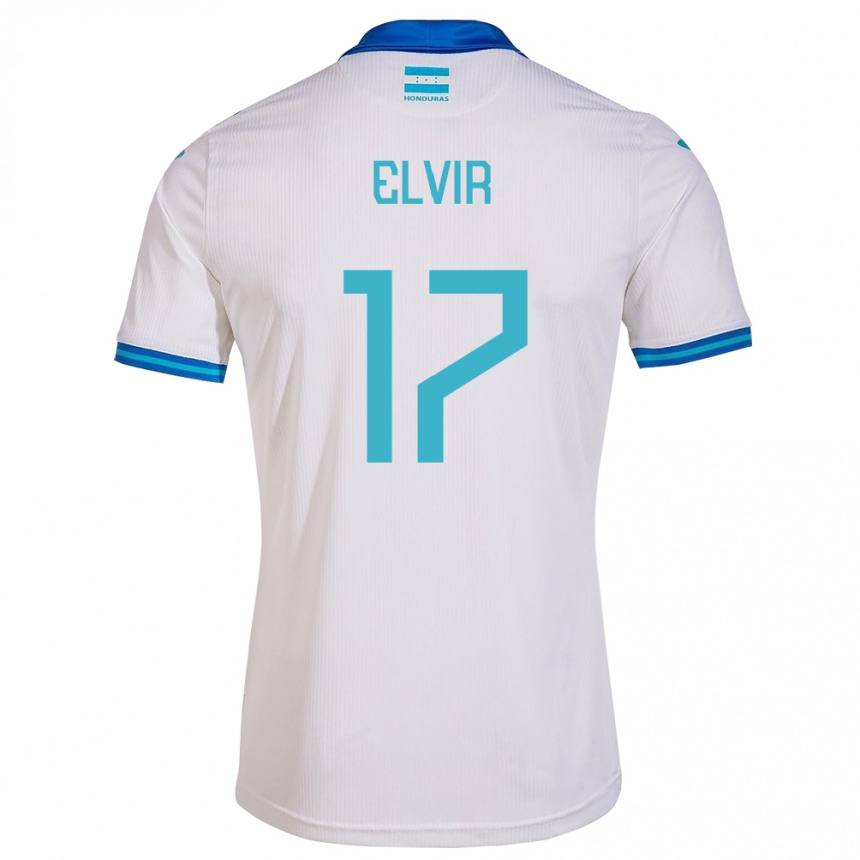 Niño Fútbol Camiseta Honduras Samuel Elvir #17 Blanco 1ª Equipación 24-26