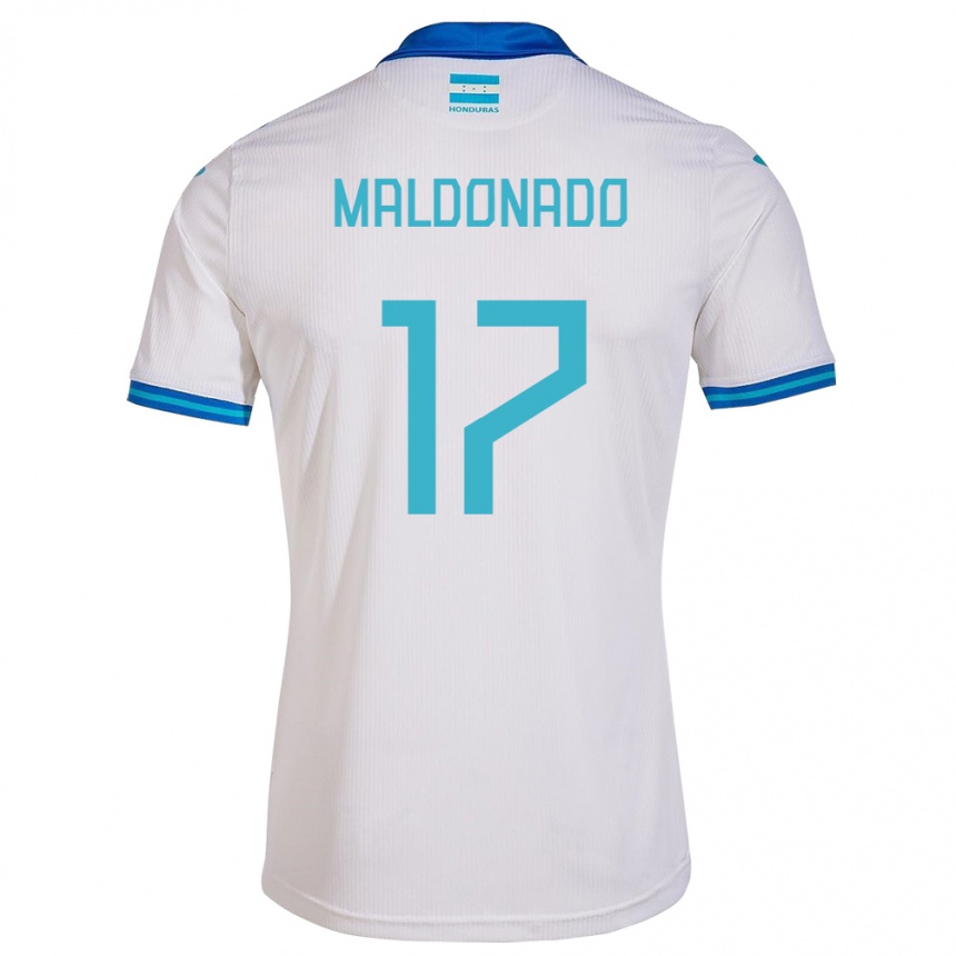 Niño Fútbol Camiseta Honduras Axel Maldonado #17 Blanco 1ª Equipación 24-26