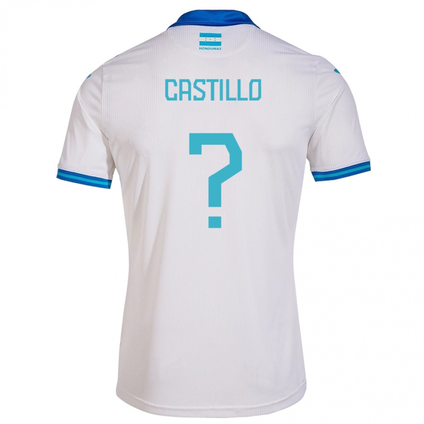 Niño Fútbol Camiseta Honduras Jeferson Castillo #0 Blanco 1ª Equipación 24-26