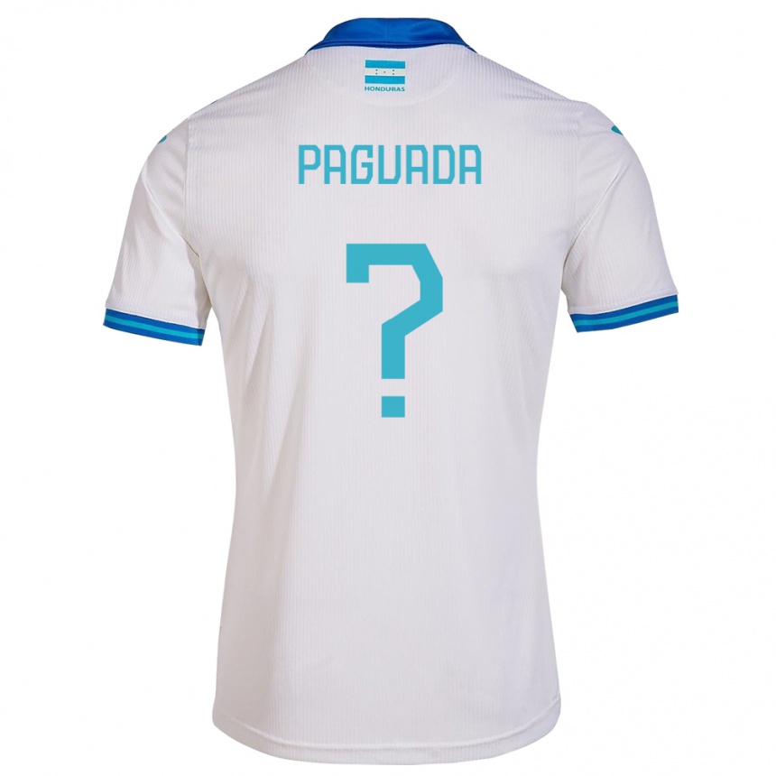 Niño Fútbol Camiseta Honduras Didier Paguada #0 Blanco 1ª Equipación 24-26