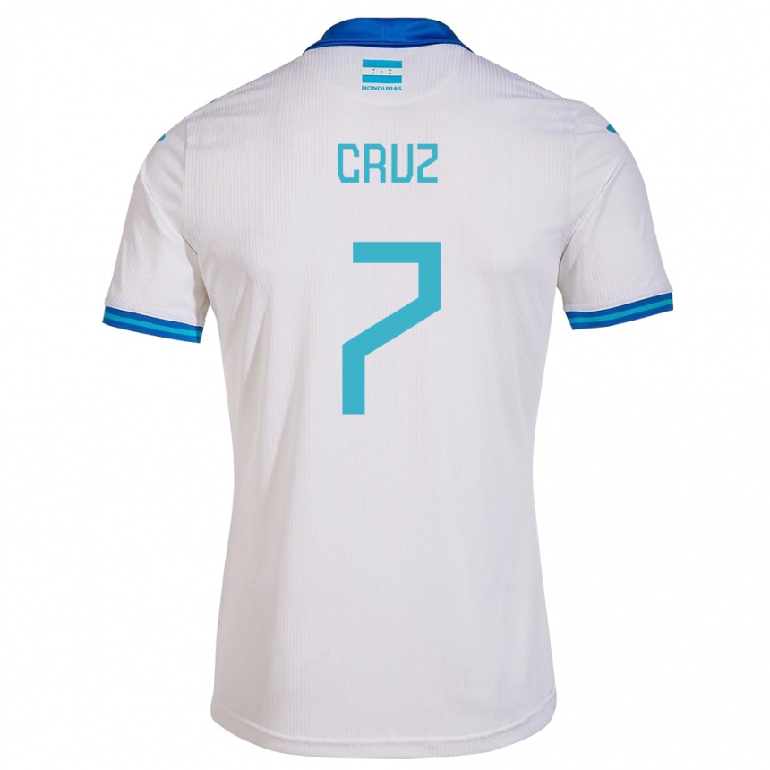 Niño Fútbol Camiseta Honduras Nixon Cruz #7 Blanco 1ª Equipación 24-26