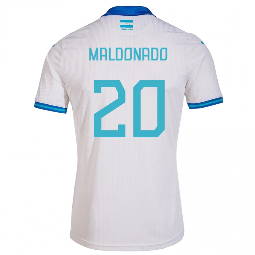 Niño Fútbol Camiseta Honduras Alessandro Maldonado #20 Blanco 1ª Equipación 24-26