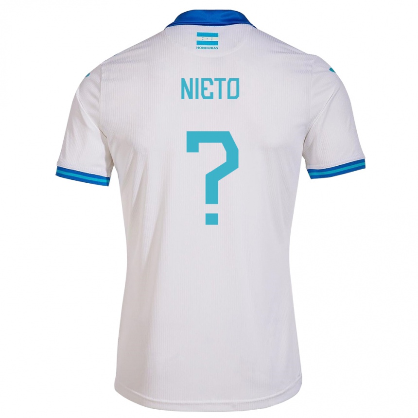 Niño Fútbol Camiseta Honduras Maddeline Nieto #0 Blanco 1ª Equipación 24-26