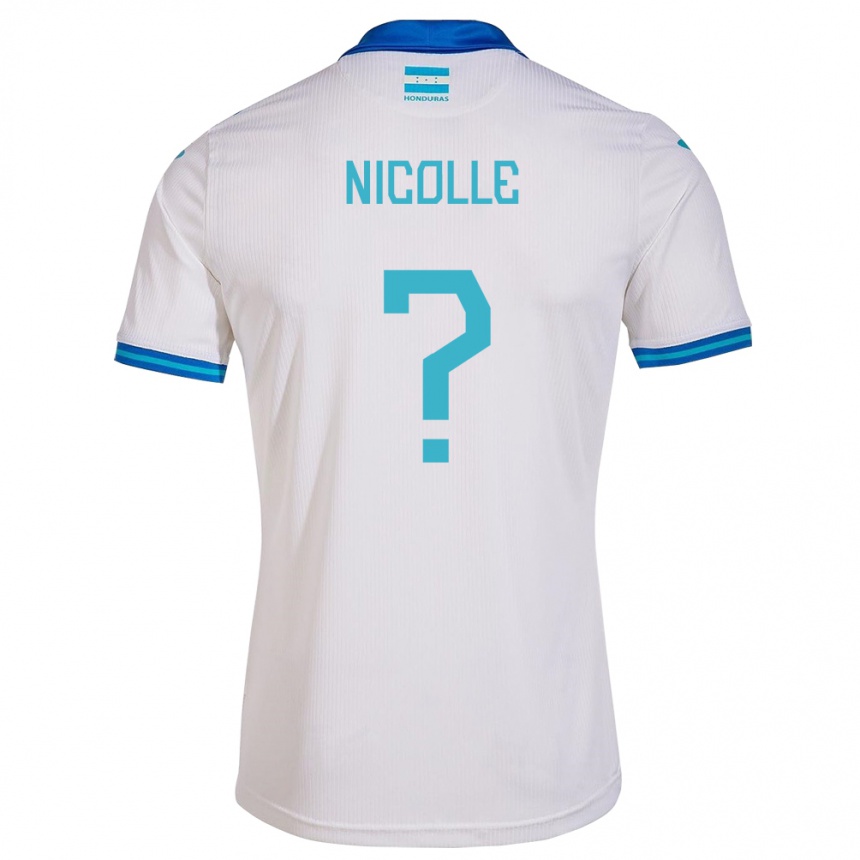 Niño Fútbol Camiseta Honduras Nicolle García #0 Blanco 1ª Equipación 24-26