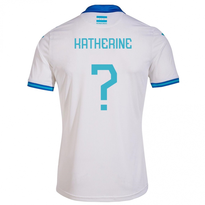Niño Fútbol Camiseta Honduras Katherine Rodríguez #0 Blanco 1ª Equipación 24-26