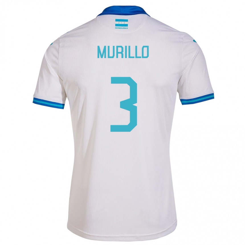 Niño Fútbol Camiseta Honduras Bárbara Murillo #3 Blanco 1ª Equipación 24-26