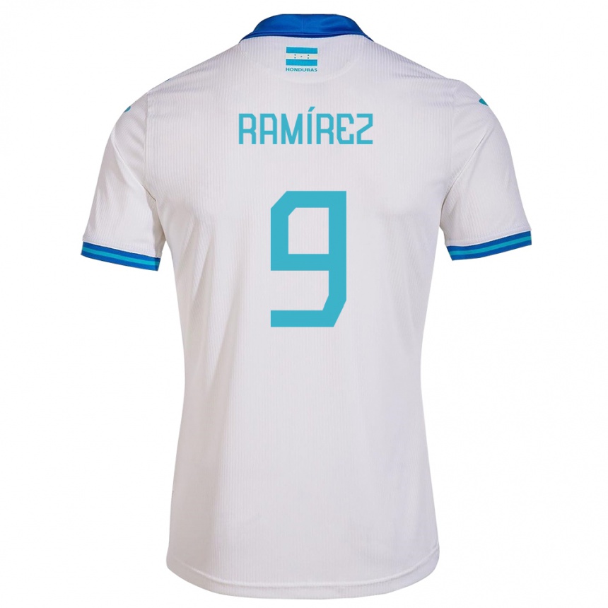 Niño Fútbol Camiseta Honduras Truimali Ramírez #9 Blanco 1ª Equipación 24-26