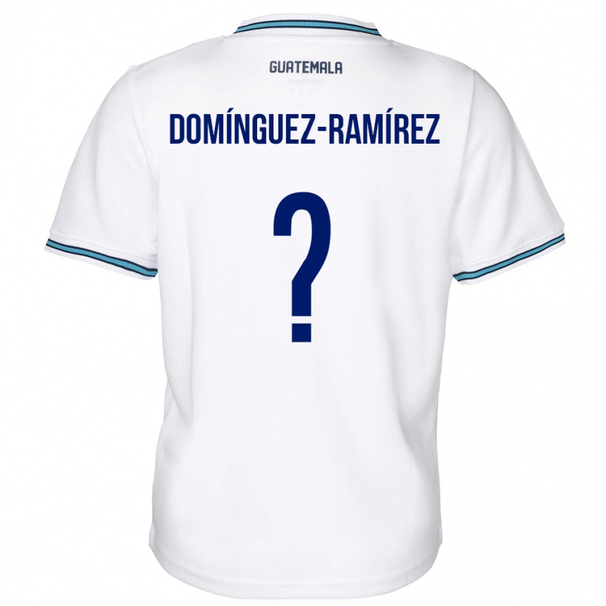 Niño Fútbol Camiseta Guatemala Marco Domínguez-Ramírez #0 Blanco 1ª Equipación 24-26