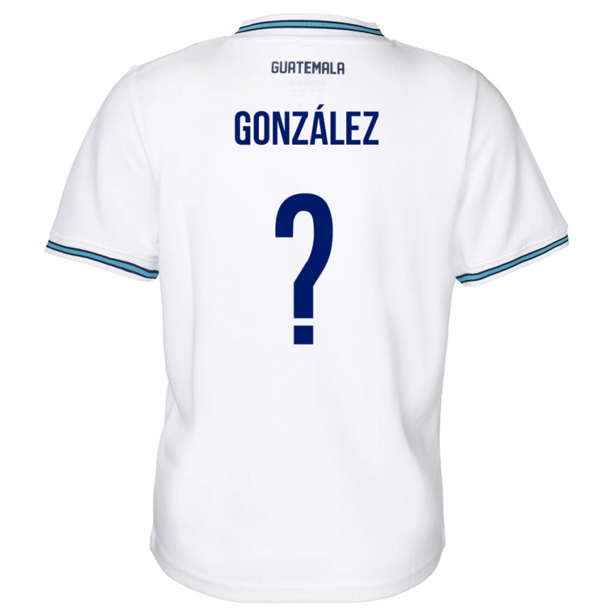 Niño Fútbol Camiseta Guatemala Erick González #0 Blanco 1ª Equipación 24-26