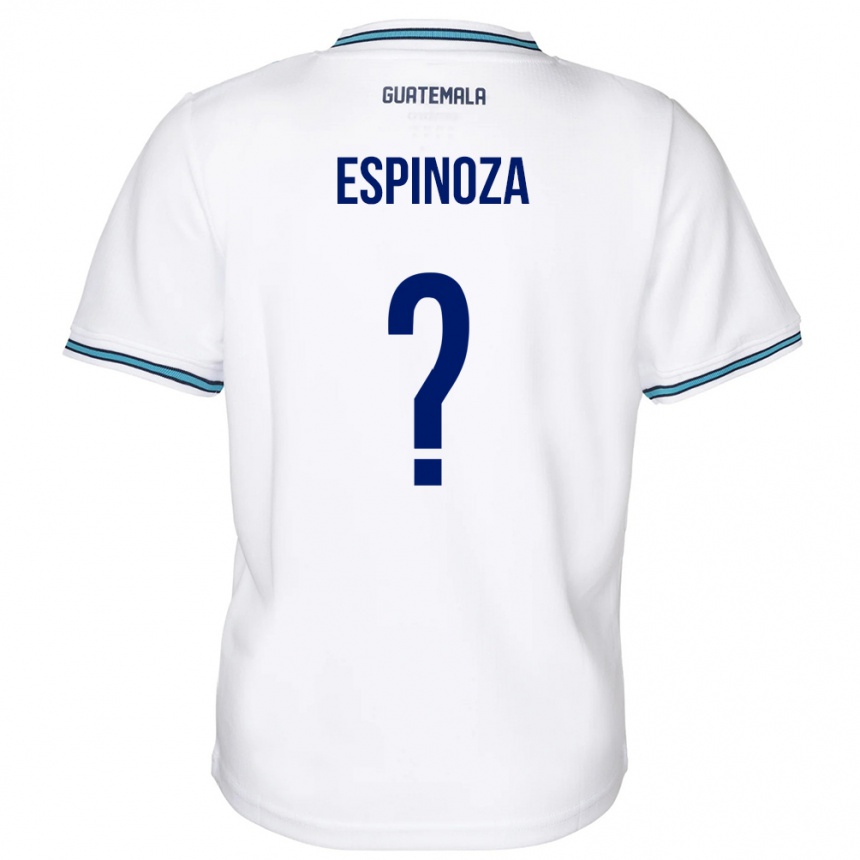 Niño Fútbol Camiseta Guatemala José Espinoza #0 Blanco 1ª Equipación 24-26