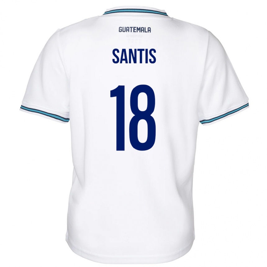 Niño Fútbol Camiseta Guatemala Óscar Santis #18 Blanco 1ª Equipación 24-26