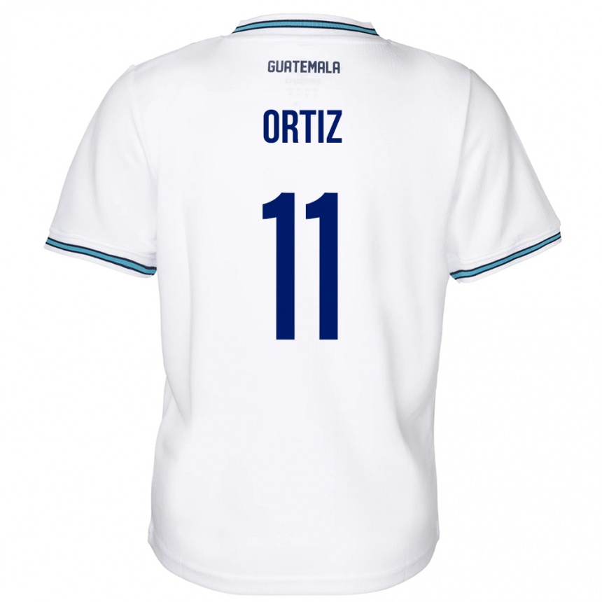 Niño Fútbol Camiseta Guatemala Andersson Ortiz #11 Blanco 1ª Equipación 24-26