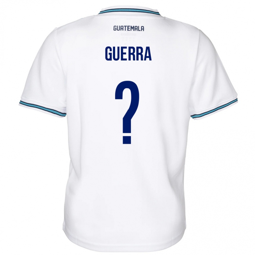 Niño Fútbol Camiseta Guatemala Decarlo Guerra #0 Blanco 1ª Equipación 24-26