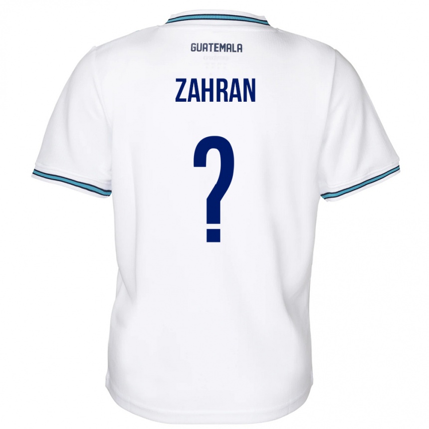 Niño Fútbol Camiseta Guatemala William Zahran #0 Blanco 1ª Equipación 24-26