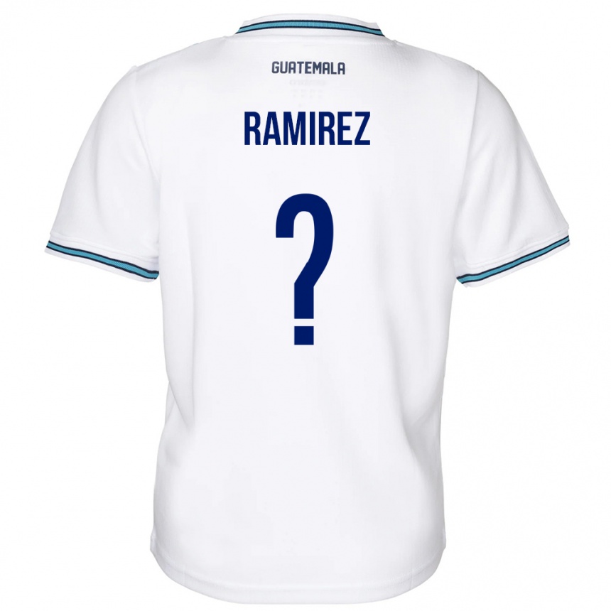 Niño Fútbol Camiseta Guatemala Nelson Ramirez #0 Blanco 1ª Equipación 24-26