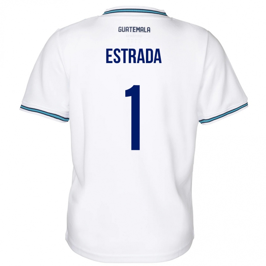 Niño Fútbol Camiseta Guatemala Alexia Estrada #1 Blanco 1ª Equipación 24-26