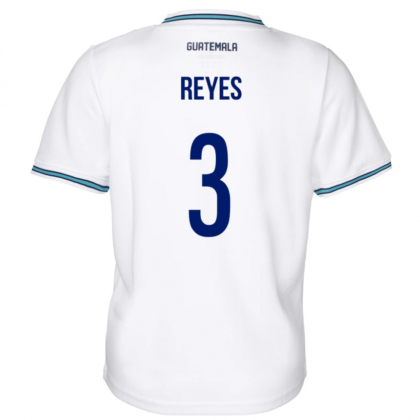 Niño Fútbol Camiseta Guatemala Martha Reyes #3 Blanco 1ª Equipación 24-26