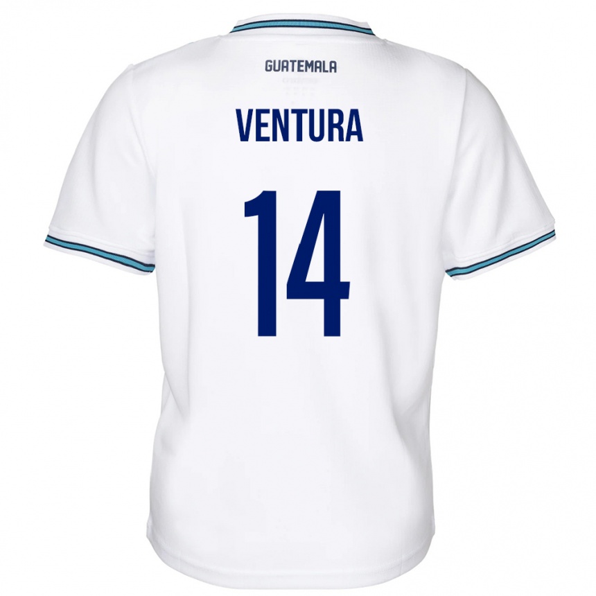 Niño Fútbol Camiseta Guatemala Madelyn Ventura #14 Blanco 1ª Equipación 24-26