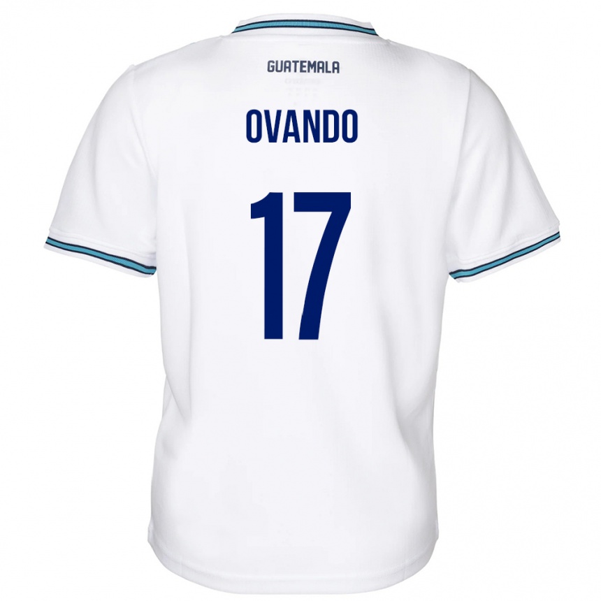 Niño Fútbol Camiseta Guatemala Sandra Ovando #17 Blanco 1ª Equipación 24-26