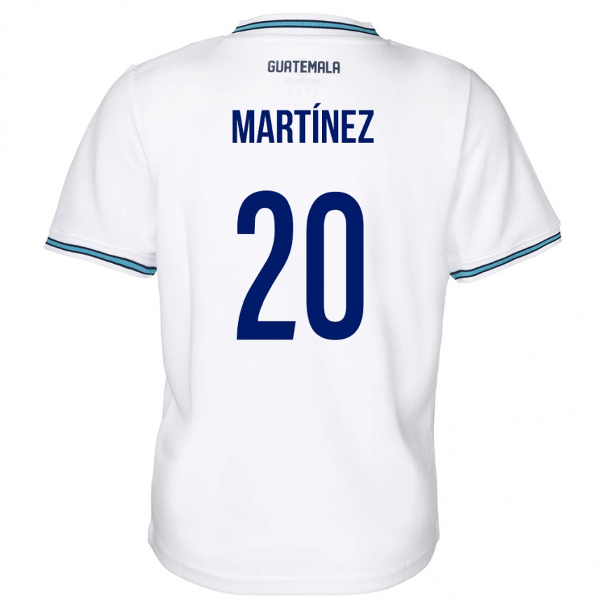 Niño Fútbol Camiseta Guatemala Ana Lucía Martínez #20 Blanco 1ª Equipación 24-26