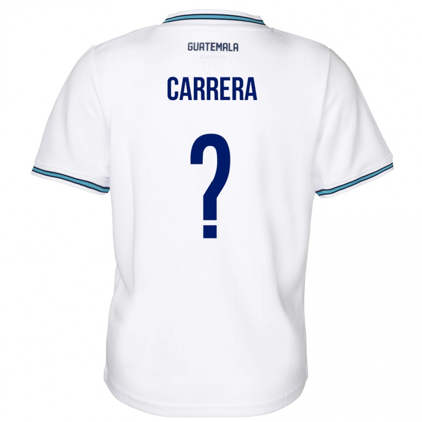 Niño Fútbol Camiseta Guatemala Naydelin Carrera #0 Blanco 1ª Equipación 24-26