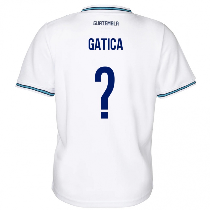 Niño Fútbol Camiseta Guatemala Celeste Gatica #0 Blanco 1ª Equipación 24-26