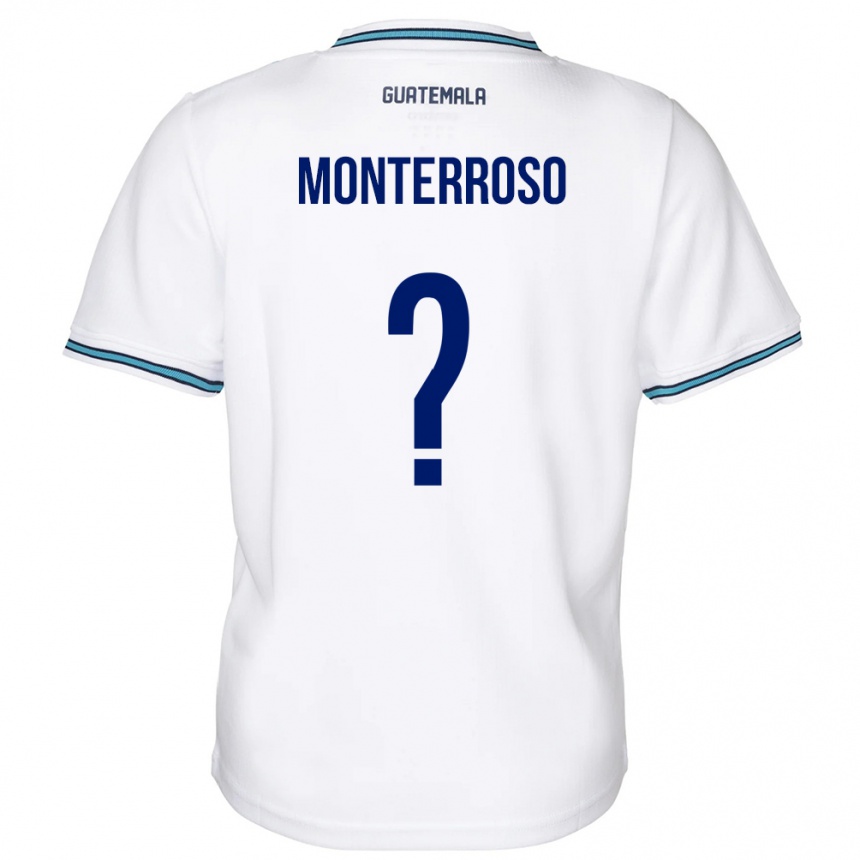 Niño Fútbol Camiseta Guatemala María Monterroso #0 Blanco 1ª Equipación 24-26