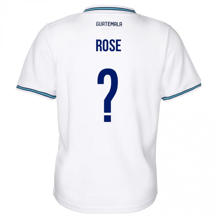 Niño Fútbol Camiseta Guatemala Michelle Rose #0 Blanco 1ª Equipación 24-26