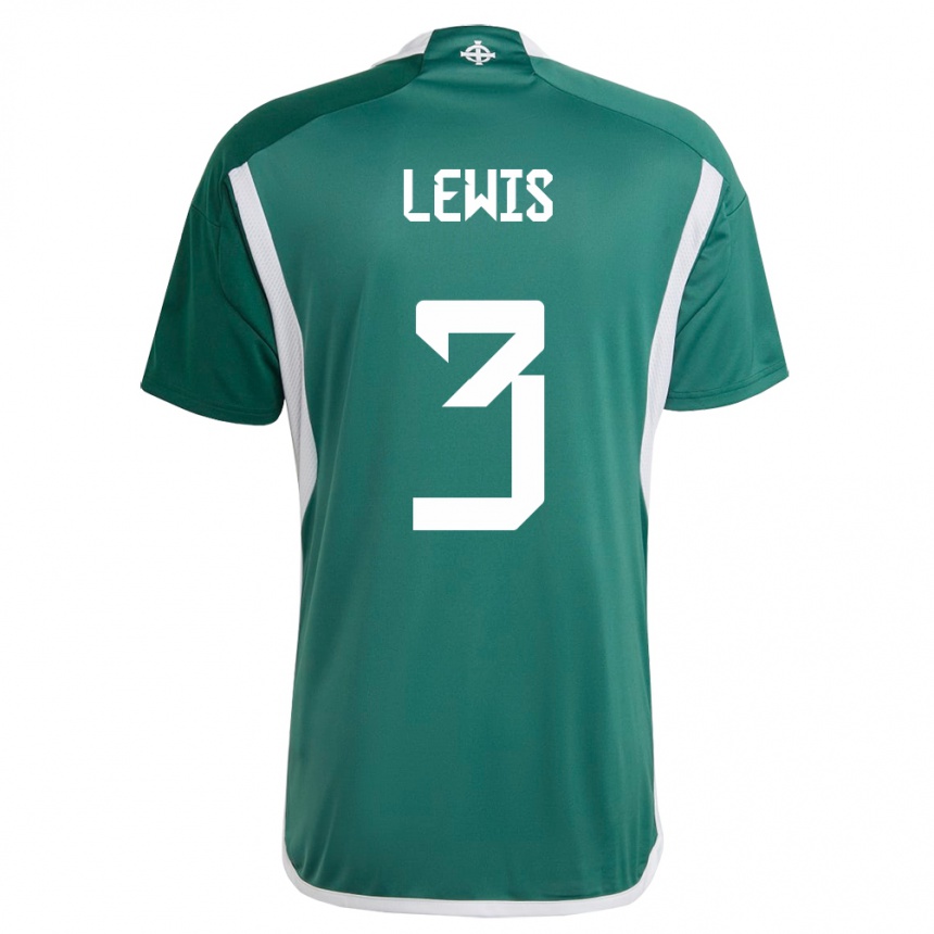 Niño Fútbol Camiseta Irlanda Del Norte Jamal Lewis #3 Verde 1ª Equipación 24-26