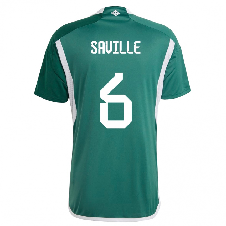 Niño Fútbol Camiseta Irlanda Del Norte George Saville #6 Verde 1ª Equipación 24-26