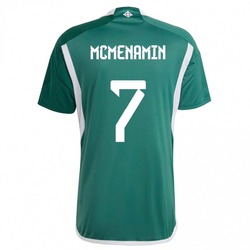 Niño Fútbol Camiseta Irlanda Del Norte Conor Mcmenamin #7 Verde 1ª Equipación 24-26