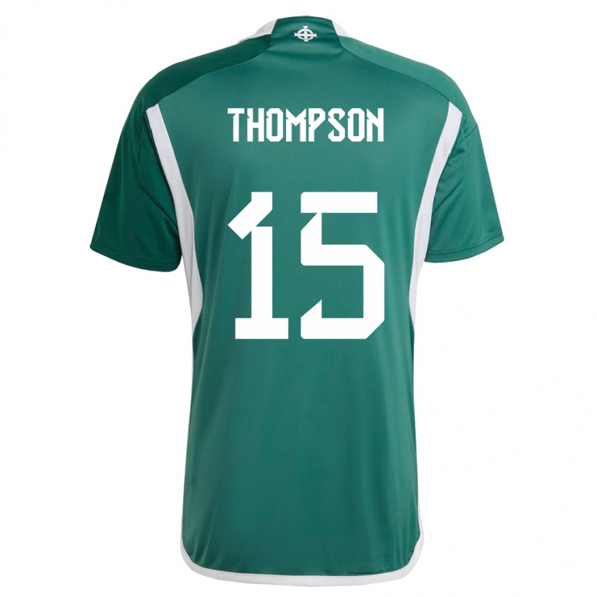 Niño Fútbol Camiseta Irlanda Del Norte Jordan Thompson #15 Verde 1ª Equipación 24-26