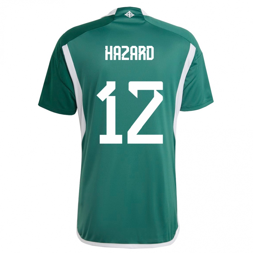 Niño Fútbol Camiseta Irlanda Del Norte Conor Hazard #12 Verde 1ª Equipación 24-26