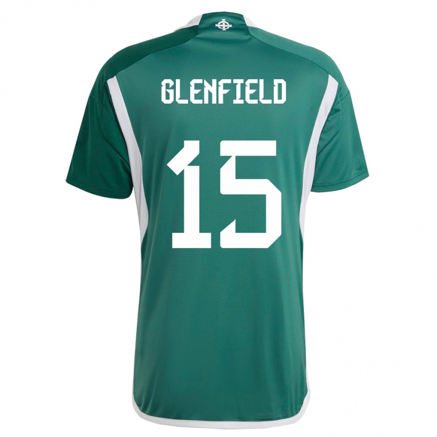 Niño Fútbol Camiseta Irlanda Del Norte Sam Glenfield #15 Verde 1ª Equipación 24-26