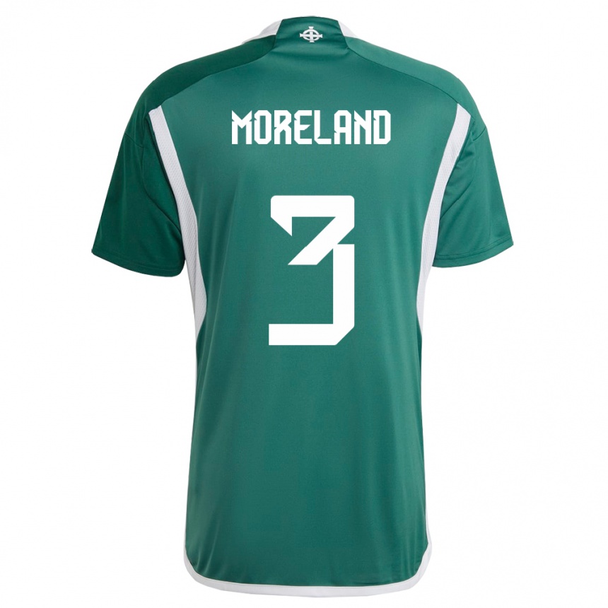 Niño Fútbol Camiseta Irlanda Del Norte Calum Moreland #3 Verde 1ª Equipación 24-26